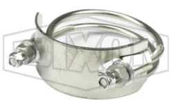 SCCW800 By Dixon Valve | Spiral Clamp | Counter Clockwise | 8" Size | Hose OD Range: From 8-32/64" To 9-16/64" | Left Hand | Plated Steel