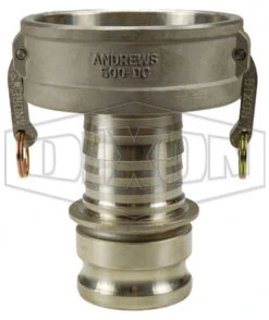 5040-DA-SS By Dixon Valve | Cam & Groove Reducer (Jump Size) Coupling | Type DA | 5" Coupler X 4" Adapter | 316 Stainless Steel