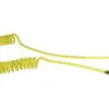 PRE14-10B-TY By Coilhose | Flexeel® Reinforced Coiled Air Hose | 1/4" Hose ID X 3/8" Hose OD | 1/4" Male NPT Swivel Reusable Fittings | Transparent Yellow | Polyurethane | 10ft