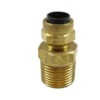 P68042 By Coilhose | Poly-Tube Fitting | Male Connector | 1/4" Tube OD | 1/8" Male NPT Thread | Straight | Brass