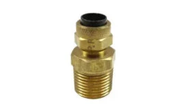 P68042 By Coilhose | Poly-Tube Fitting | Male Connector | 1/4" Tube OD | 1/8" Male NPT Thread | Straight | Brass