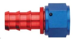 FBM1512 (FCM1512) Eaton Aeroquip® -06 SOCKETLESS™ S.A.E. 37° (JIC/AN) Straight Fitting - Red/Blue Anodized Aluminum