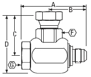FS65001-1212-01 Aeroquip By Danfoss | 3/4" Female Pipe Swivel NPSM X 3/4" Male JIC Pipe | 90° Elbow | Steel