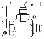 FS65004-0808-01 Aeroquip By Danfoss | 1/2" Male JIC X 1/2" Male JIC | 90° Elbow | Steel