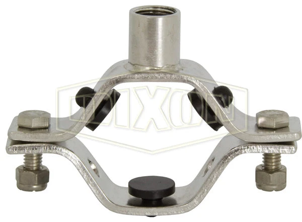 B24RGC16-G200 Dixon Valve 304 Stainless Steel Hex Hanger With Nitrile Grommets & All Thread Coupler - 2" Tube OD 1 B24RGC16-G200 Dixon Valve 304 Stainless Steel Hex Hanger With Nitrile Grommets & All Thread Coupler - 2" Tube OD