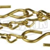 CH-B-24 By Dixon Valve | Cam & Groove | Jack Chain With S-Hook | 24" Length | Brass