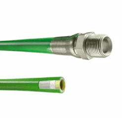LLGR-MS06X200 By Kuriyama | Piranha® Jetting/Lateral Line Hose Assembly | Green | 3/8" Hose ID | 3/8-18 Male NPTF | 4000 PSI | 200ft Length
