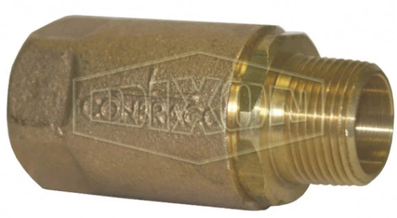 61-203 By Dixon Valve | Domestic Ball Cone Check Valve | 1/2" Male NPT X 1/2" Female NPT | Brass