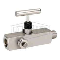 MFS30604 By Dixon Valve | Multiport Needle Valve | T Design Handle | Soft Seat | 3/4" Male NPT X 3/4" Female NPT | 316 Stainless Steel