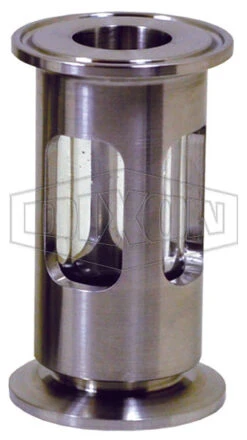 B54BMPLX-R100 Dixon Valve Sanitary Compact Sight Glass - 1" Tube OD - Polycarbonate Glass - 316 Stainless Steel