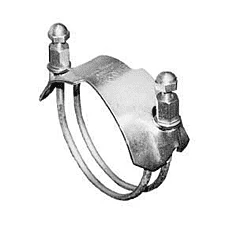 SDBC-6 By Kuriyama | Spiral Double Bolt Clamp For Counterclockwise Spiral Hoses | Size: 6" | Zinc Plated Carbon Steel