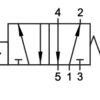01VS0500030502 By AIGNEP | 01V Control Valves Series | 5/2 Single Solenoid Pilot Valve/Spring Return 1/4" | 110V AC/5VA Coil | LED Con
