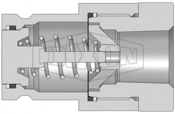 ST8F8 By Dixon Valve | Hydraulic Quick Disconnect Coupling | ST-Series | 1" Female NPTF X 1" Heavy-Duty Flushface | Plug | Steel 2 ST8F8 By Dixon Valve | Hydraulic Quick Disconnect Coupling | ST-Series | 1" Female NPTF X 1" Heavy-Duty Flushface | Plug | Steel - Image 2
