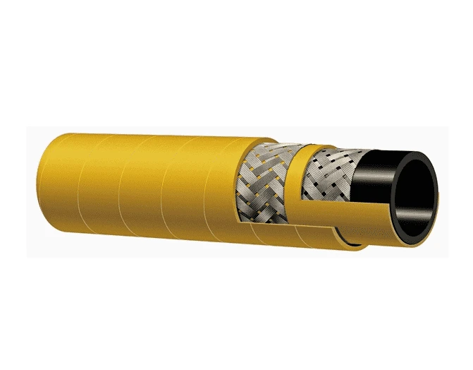 T142AK200X50 Alfagomma By Kuriyama | High Temperature | Oil Resistant Braided Air Hose | Yellow | 2" ID | 2.52" OD | 600 PSI | 50ft Length | Reinforced Steel 1 T142AK200X50 Alfagomma By Kuriyama | High Temperature | Oil Resistant Braided Air Hose | Yellow | 2" ID | 2.52" OD | 600 PSI | 50ft Length | Reinforced Steel