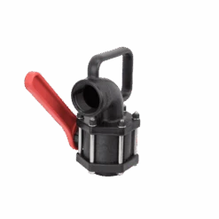 VA200FP By Banjo | Nozzle Valve | 2" Female NPT (Full Port) | 2" Male NPT X 8" Nozzle | 2" Opening Thru Ball | 90° Elbow | 225 PSI | Polypropylene | Pack Of 6